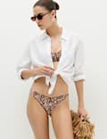 Printed Plunge Bikini Set