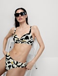 Printed Padded Plunge Bikini Set