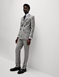 Traje de corte ajustado a cuadros en mezcla de lana