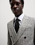 Traje de corte ajustado a cuadros en mezcla de lana