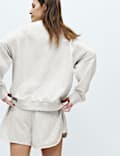 Set met zachte katoenrijke sweater met borduurwerk en broek