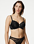 Silk & Lace Wired Balcony Bra Set F-H
