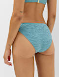 Textured Padded Strap Detail Scoop Neck Bikini Set