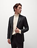 Regular Fit Pure Wool Textured Suit 