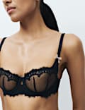 Magda Embroidery Wired Balcony Bra Set A-E