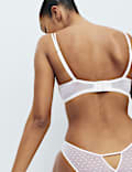 Leah Embroidery Wired Demi Cup Bra Set F+