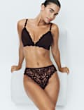 Sabine Floral Lace Wired Balcony Bra Set F+