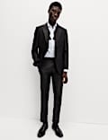 Tailored Fit Textured Sheen Tuxedo Suit