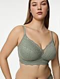 3pk Lace Trim Non Wired Bralettes Set F-H