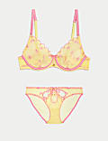 Cartia Embroidery Wired Full Cup Bra Set A-E