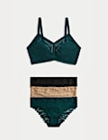 Set Bralette Renda Tanpa Kawat Flexifit™ F-H