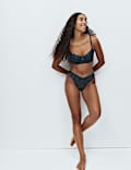 Cleo Sequin Lace Wired Balcony Bra Set A-E