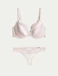 Silk & Lace Wired Full Cup Bra Set A-E