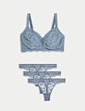 Jasmine Bügelloser Bralette mit Spitzenbesatz im Set (F+)