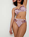 Zinnia Embroidery Wired Minimiser Bra Set C-G