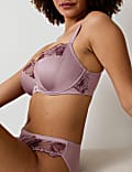 Zinnia Embroidery Wired Minimiser Bra Set C-G