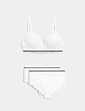 Cleo Lace Non Wired Push Up Bra Set A-E