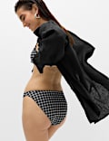 Ensemble maillot de bain bandeau &agrave; carreaux nou&eacute; sur le devant