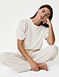 Cosy Waffle Pyjama Top Set