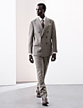 Tailored Fit Pure Wool Check Suit 