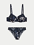 Lantana Silk & Lace Wired Balcony Bra Set A-E