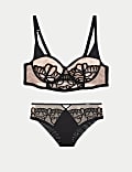 Bordeaux Wired Longline Balcony Bra Set A-E