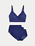 Conjunto de sujetador reductor sin aros de encaje Flexifit™ para copa C-H