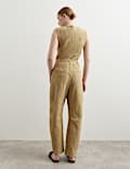 Cotton Rich Checked Seersucker Waistcoat & Trousers Set