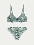 Kalina Silk & Lace Wired Balcony Bra Set A-E