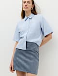 Suede Jacket & Skirt Set