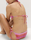 Ombre Sparkle Halterneck Triangle Bikini Set