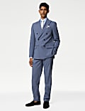 Tailored Fit Italian Linen Miracle™ Double Breasted Suit