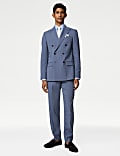 Tailored Fit Italian Linen Miracle™ Double Breasted Suit