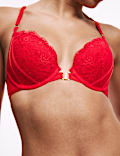 Vera Lace Wired Push Up Plunge Bra Set A-E