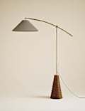 Ribbed Arc Floor Lamp