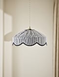 Striped Scallop Lamp Shade