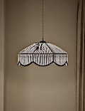 Striped Scallop Lamp Shade
