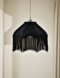 Fringed Velvet Lamp Shade