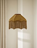 Fringed Velvet Lamp Shade