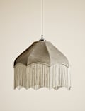 Velvet Fringed Oversized Shade