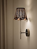 Wicker Scalloped Wall Light