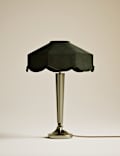 Lampe de chevet en velours à motif ombré festonné de style décoratif