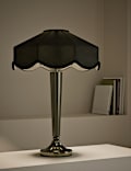 Lampe de chevet en velours à motif ombré festonné de style décoratif