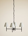 Metal Ribbed Multi-Shade Chandelier