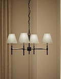 Metal Ribbed Multi-Shade Chandelier