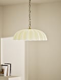 Glass White Scallop Ceiling Lamp Shade
