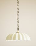 Glass White Scallop Ceiling Lamp Shade
