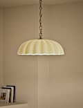 Glass White Scallop Ceiling Lamp Shade