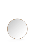 Round Pine Wall Mirror