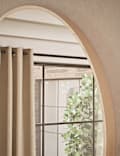 Large Round Pine Wall Mirror